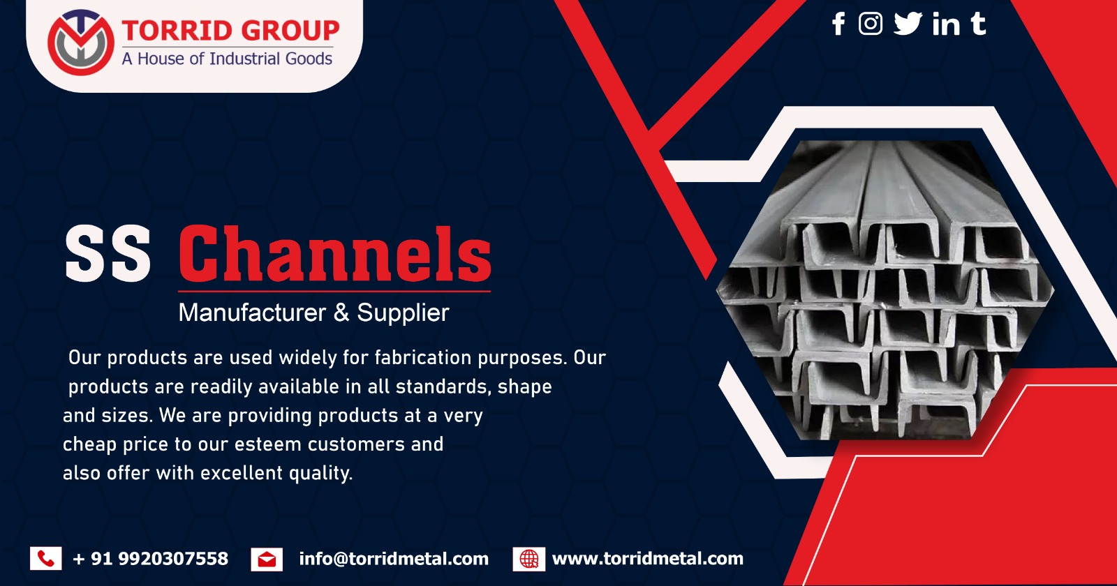 Supplier of SS Channels in India